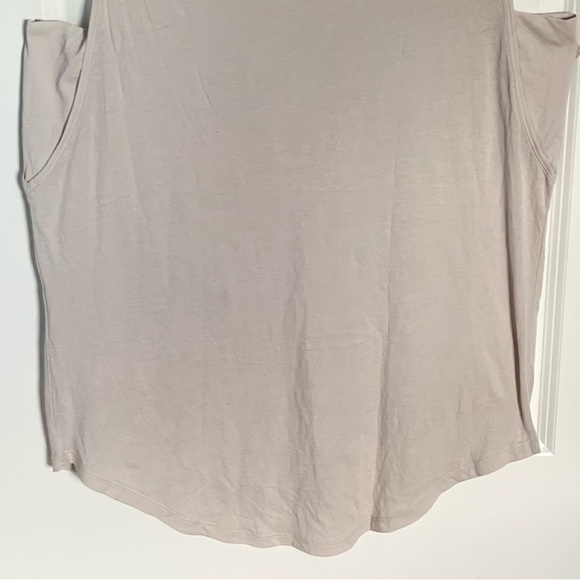 Lunya Gray Restore Sleeveless Pima Cotton Crew Neck Muscle Tee Tank 35887 - Picture 9 of 10